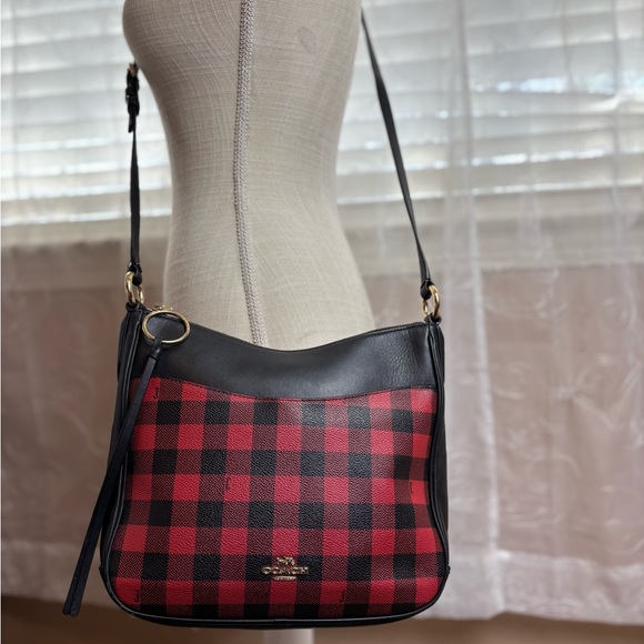 COACH Gingham Print Chaise Crossbody - Picture 2 of 16